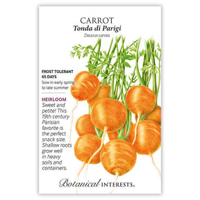 Botanical Interests, Inc. - Carrot Tonda di Parigi Seeds - Southern Agriculture 