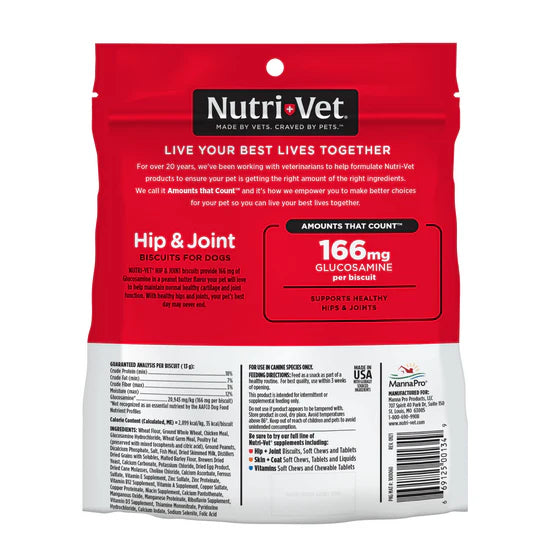 Nutri-Vet - Hip & Joint Regular Strength Peanut Butter Biscuits