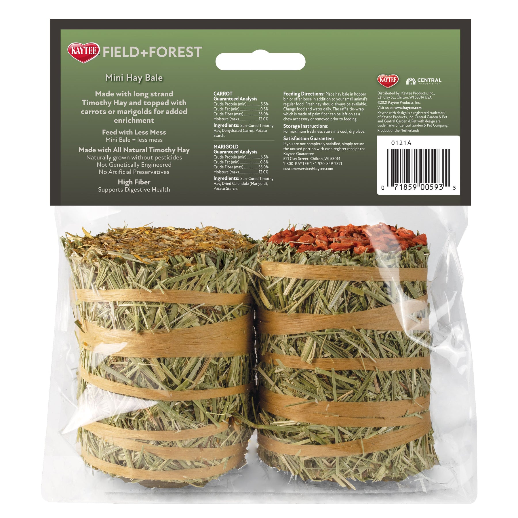 Kaylor of Colorado - Field + Forest Mini Hay Bales Carrot/Pot Marigold 2 Pack