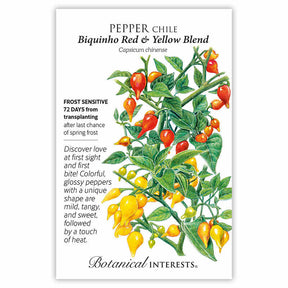 Botanical Interests, Inc. - Red/Yellow Blend Biquinho Chile Pepper Seeds