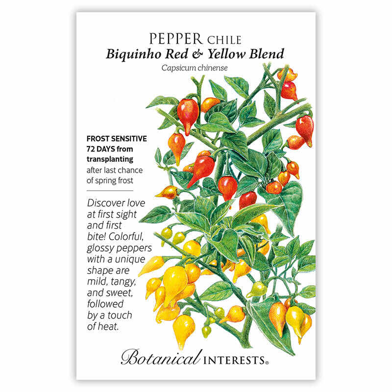 Botanical Interests, Inc. - Red/Yellow Blend Biquinho Chile Pepper Seeds
