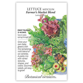 Botanical Interests, Inc. - Lettuce Mesclun Farmer's Market Blend Seed - Southern Agriculture 