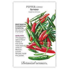 Pepper Chile Serrano Seeds - Southern Agriculture 