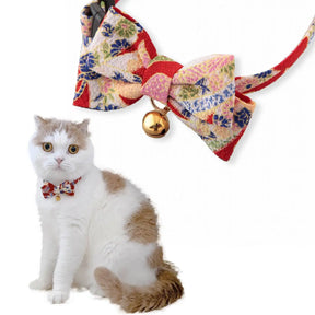 Moon-X USA - Cat Collar Chirimen Kimono Bow Tie