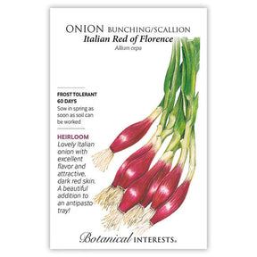 Botanical Interests, Inc. - Onion Bunching (red) Italian Seeds - Southern Agriculture 