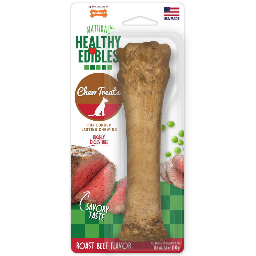 Nylabone - Healthy Edibles Roast Beef Flavor Bone Dog Treats Souper - Southern Agriculture 