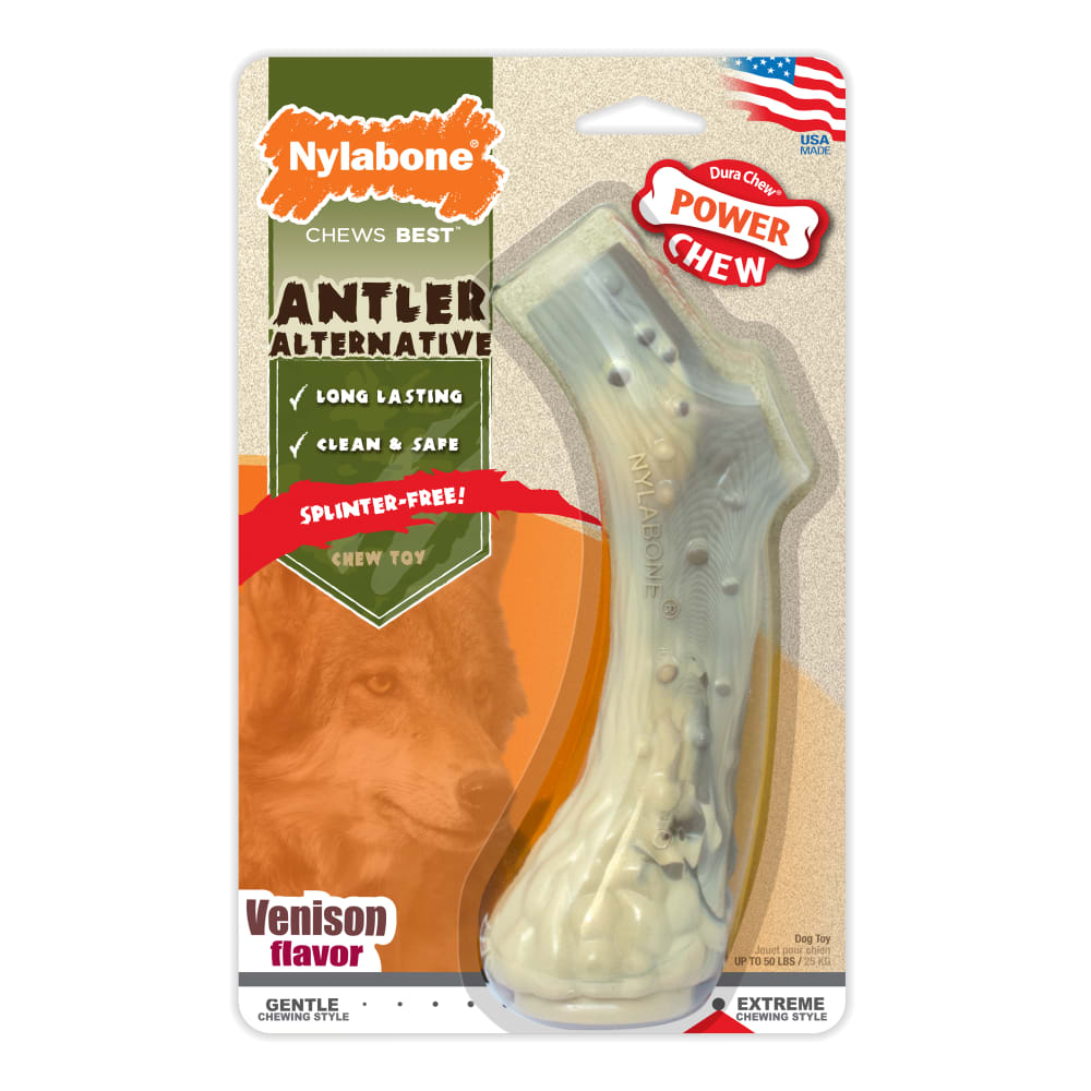 Nylabone - Dura Chew Antler Alternative	Chew Toy Venison Flavor
