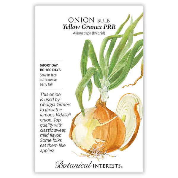 Botanical Interests, Inc. - Onion Bulb (yellow) Granex Hybrid Seeds