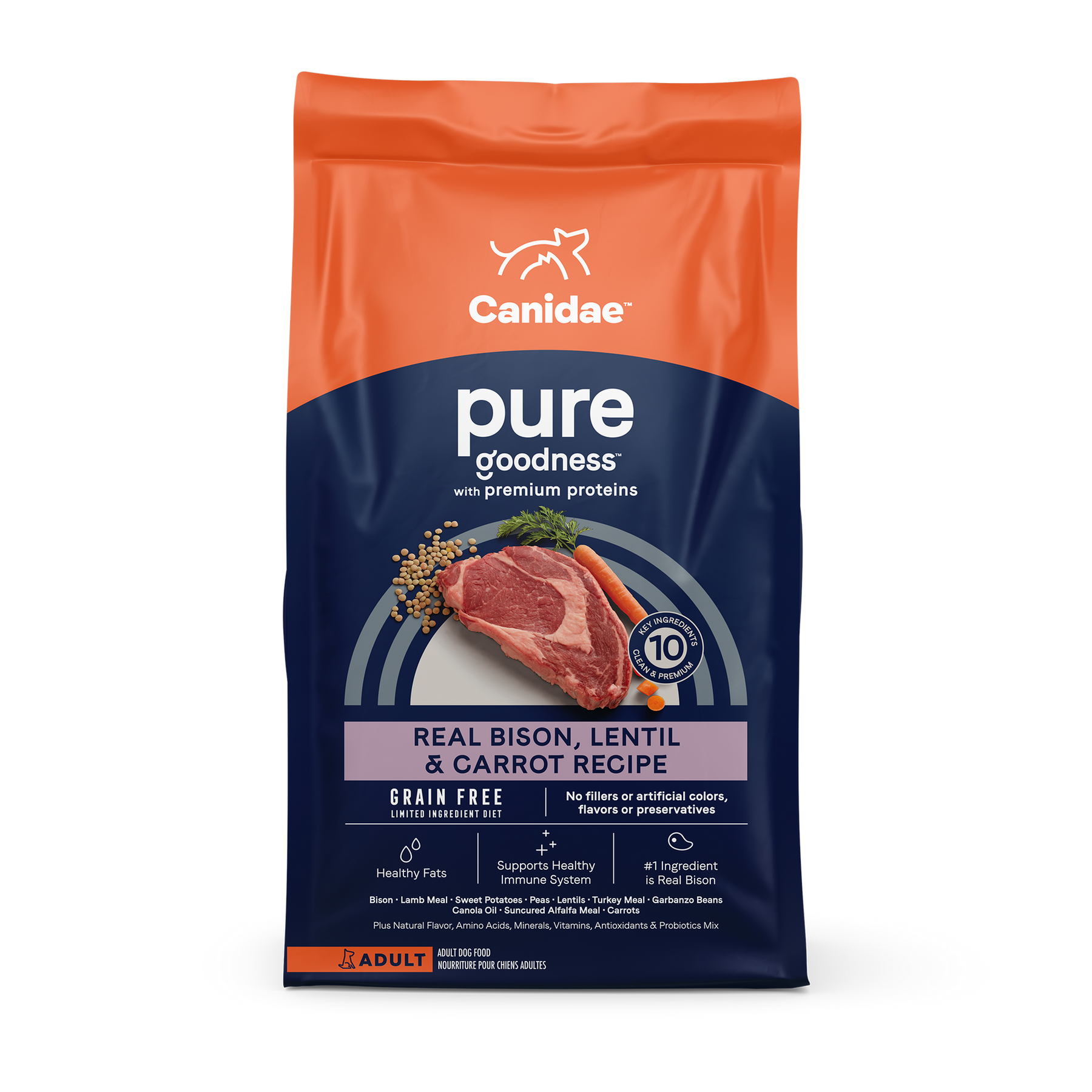 Canidae - Grain Free PURE All Breeds, Adult Dog Real Bison Limited Ingredient Recipe Dry Dog Food - Southern Agriculture 