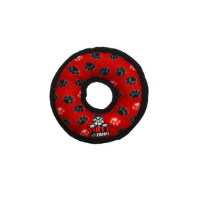 Tuffy Dog Toys - Junior Ring Red Paw Dog Toy