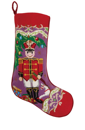 Peking Handicraft - Christmas Soldier Needlepoint Embroidered Stocking