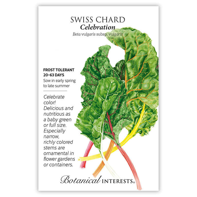 Botanical Interests, Inc. - Celebration Swiss Chard Seeds