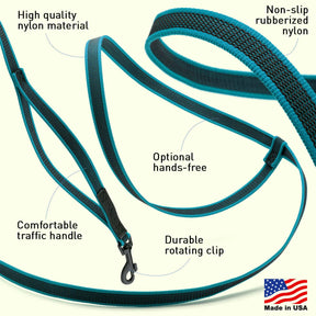 DogLine - Leash Rubberized Nylon with Adjustable Size Loop