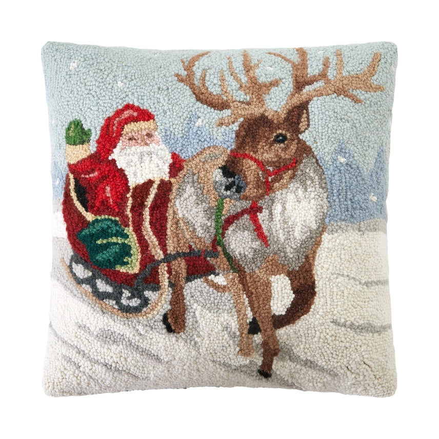 Peking Handicraft - Pillow Hello Santa Hook
