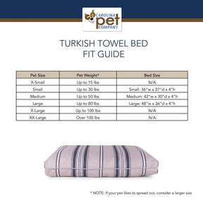 Carolina Pet Company - Turkish Towel Indoor/Outdoor Bed, Teal