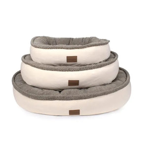 Carolina Pet Company - Microfiber and Tipped Berber Round Comfy Cup Dog Bed