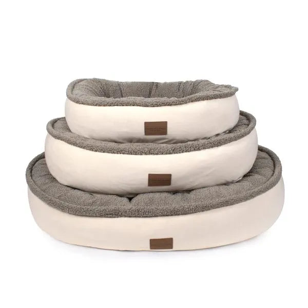 Carolina Pet Company - Microfiber and Tipped Berber Round Comfy Cup Dog Bed