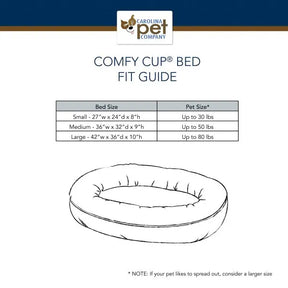 Carolina Pet Company - Microfiber and Tipped Berber Round Comfy Cup Dog Bed