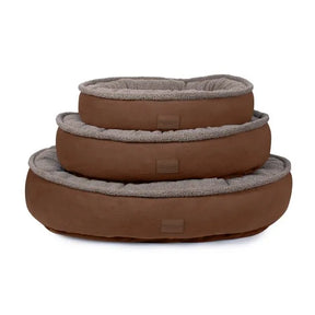 Carolina Pet Company - Microfiber and Tipped Berber Round Comfy Cup Dog Bed