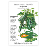 Botanical Interests, Inc. - Pepper Chile Jalapeno Megatron Hybrid Seeds - Southern Agriculture 