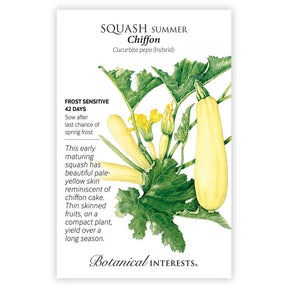 Botanical Interests, Inc. - Chiffon Summer Squash Seeds - Southern Agriculture 