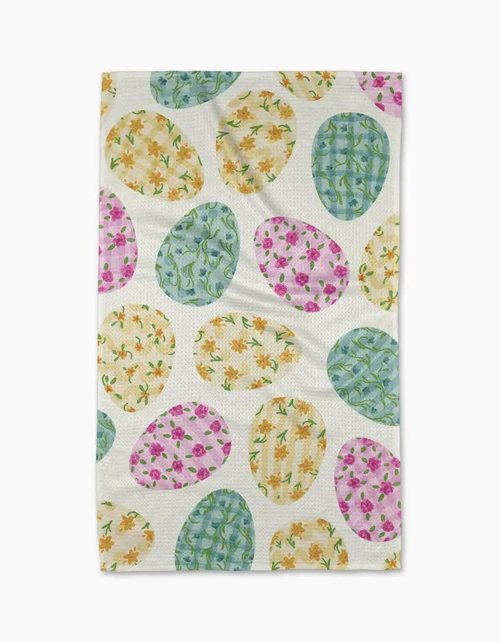 Geometry - Tea Towel Colorful Easter Eggs