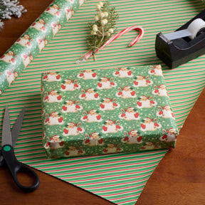 Primitives by Kathy - Gift Wrap Retro Santa
