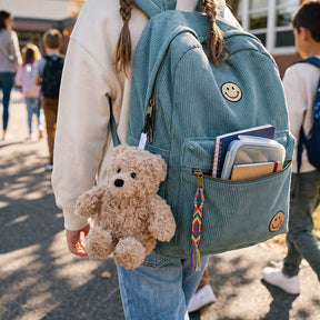 Warmies Bag Charm Bear Brown