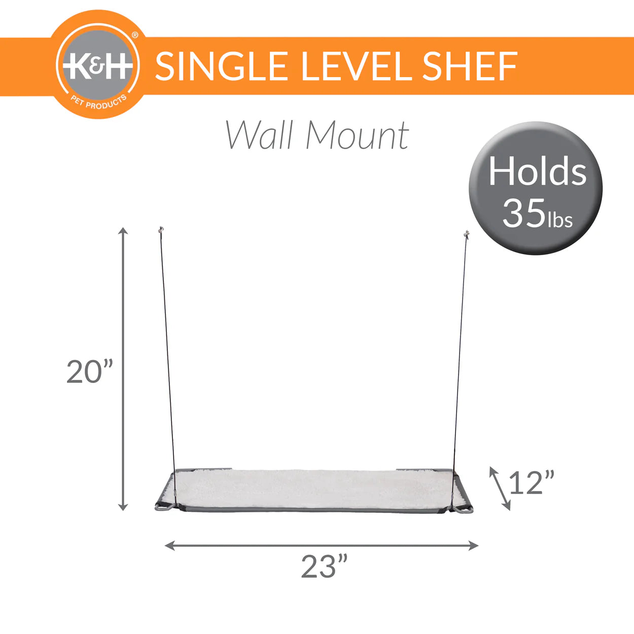 K & H Pet Products - Wall Mount Cat Shelf