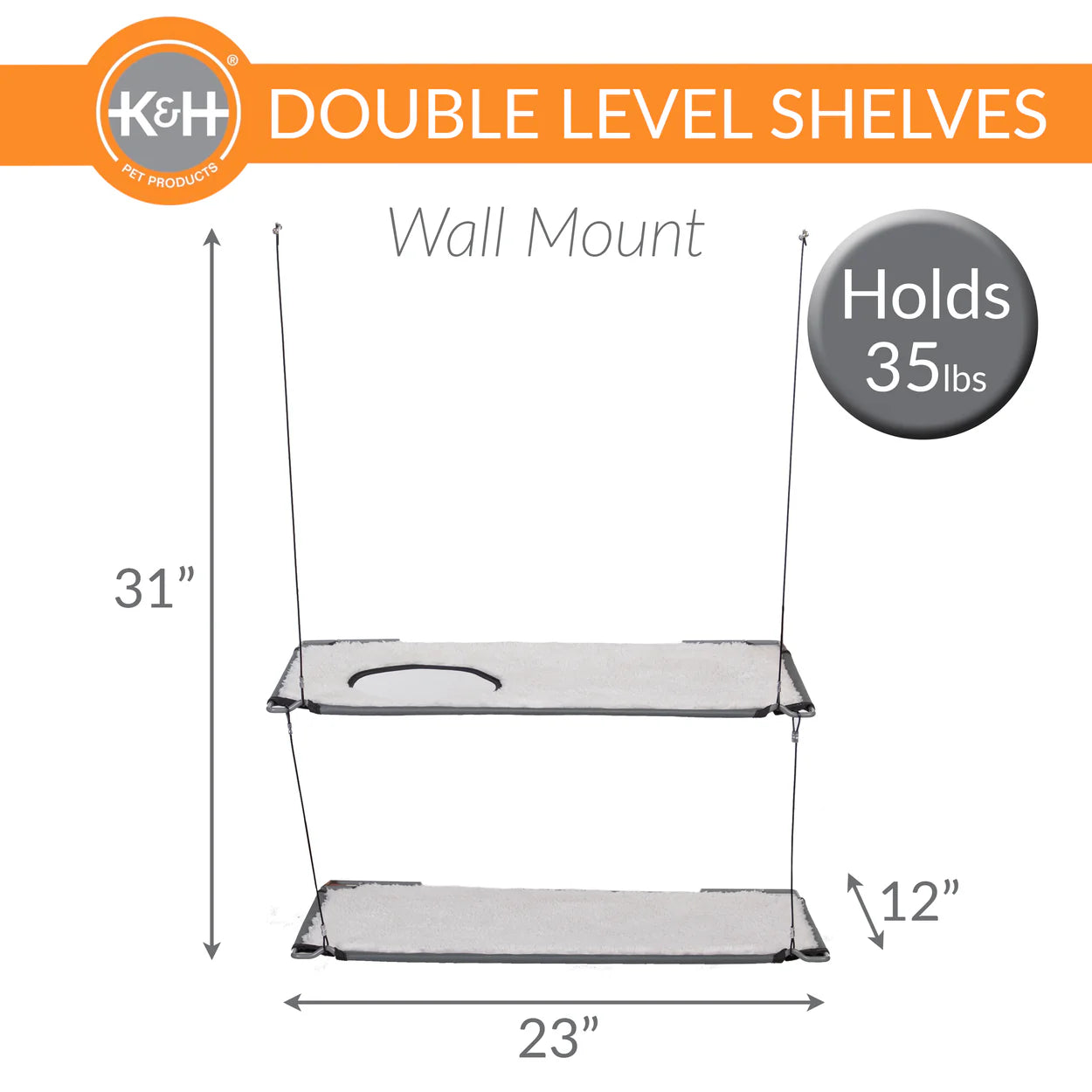 K & H Pet Products - Wall Mount Cat Shelf