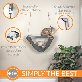 K & H Pet Products - Wall Mount Cat Shelf & Cat Hammock