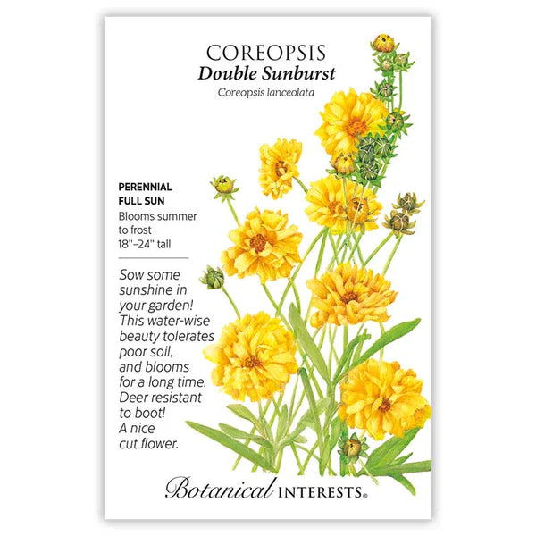 Botanical Interests, Inc. - Coreopsis Double Sunburst Seeds - Southern Agriculture 