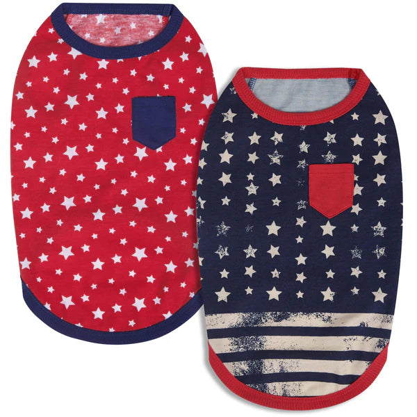 Blueberry Pet - National Pride | American Flag Theme Dog T-Shirts