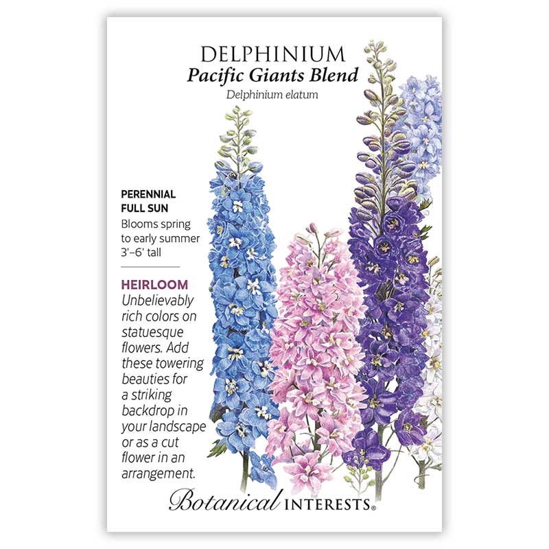 Botanical Interests, Inc. - Giants Blend Delphinium Seeds