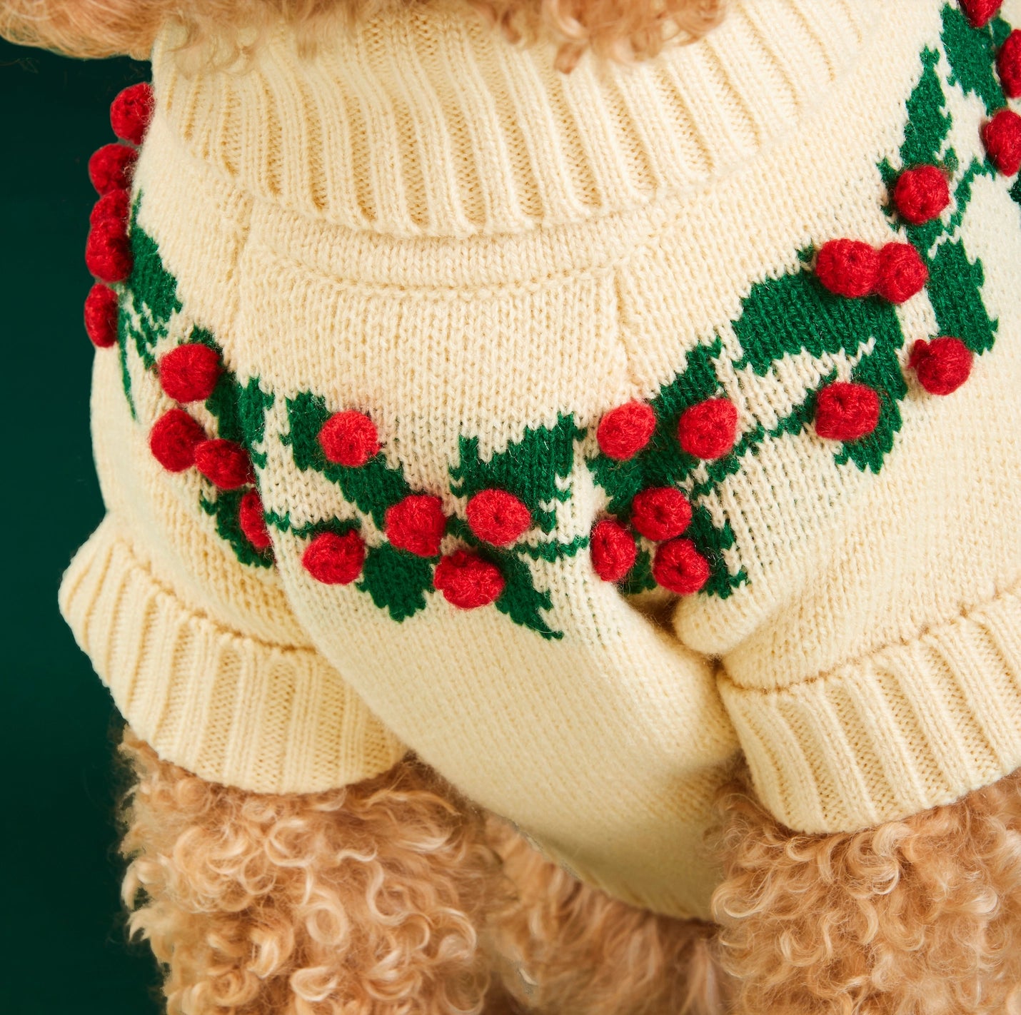 The Foggy Dog - Dog Sweater Holly Bobble