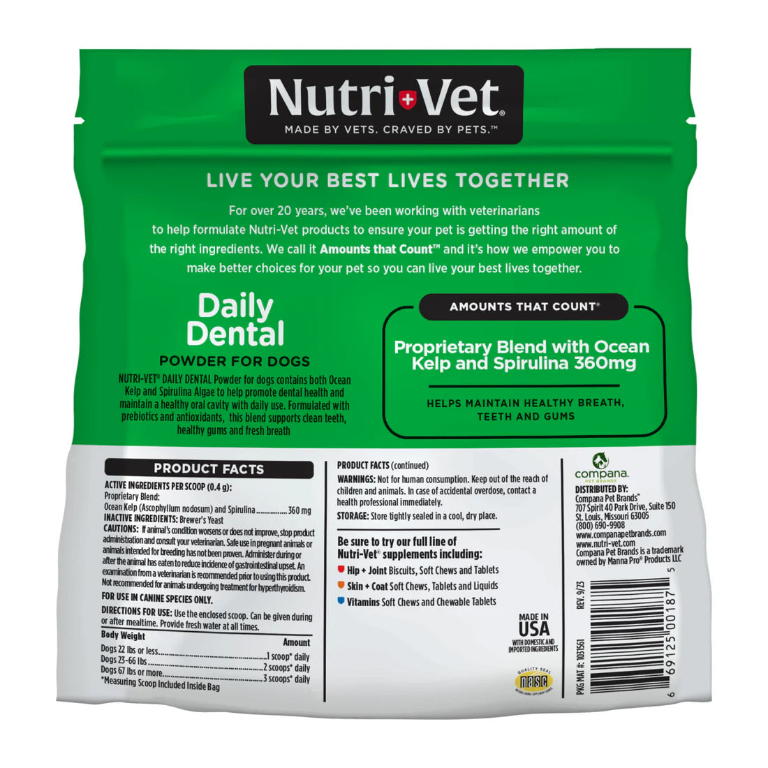 Nutri-Vet - Daily Dental Powder for Dogs