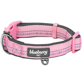 Blueberry Pet - Baby Pink | 3M Reflective Padded Dog Collar