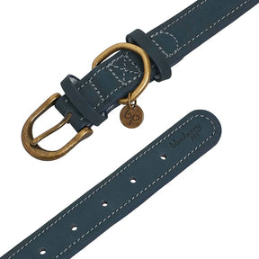 Blueberry Pet - Navy | Full Grain Leather Dog Collar