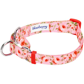 Blueberry Pet - Rose Baby Pink | Petal Paws Floral Martingale Safety Training Dog Collar