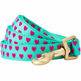 Blueberry Pet - Minty Green | Dotted Velvet Heart Dog Leash
