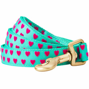 Blueberry Pet - Minty Green | Dotted Velvet Heart Dog Leash