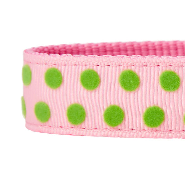 Blueberry Pet - Baby Pink | Soft Touch Dotted Velvet Dog Leash