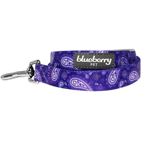 Blueberry Pet - Violet | Paisley Print Dog Leash