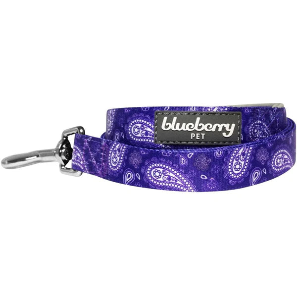 Blueberry Pet - Violet | Paisley Print Dog Leash