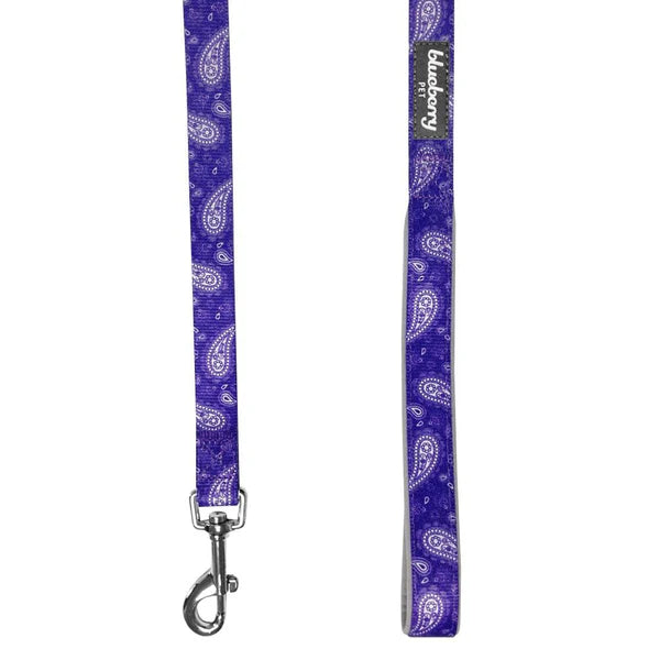 Blueberry Pet - Violet | Paisley Print Dog Leash
