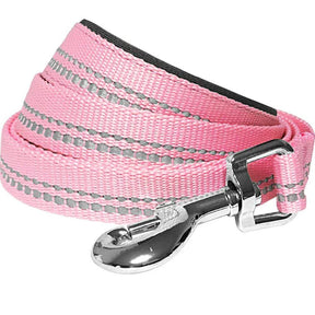 Blueberry Pet - Baby Pink | 3M Reflective Neoprene Padded Dog Leash