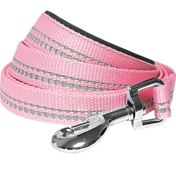 Blueberry Pet - Baby Pink | 3M Reflective Neoprene Padded Dog Leash