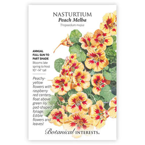 Botanical Interests, Inc. - Nasturtium Peach Melba Seeds - Southern Agriculture 