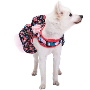 Blueberry Pet - Black | Made Well Floral Print Dog Dress Harness