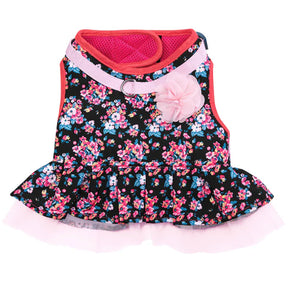 Blueberry Pet - Black | Made Well Floral Print Dog Dress Harness